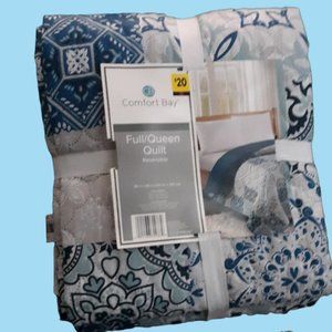 Comfort Bay Full/Queen Reversible Quilt NWT